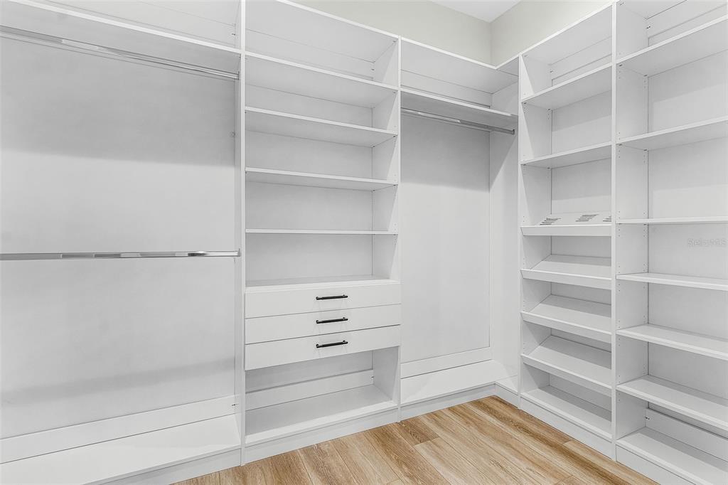 Atenia custom closet shelving and drawer system